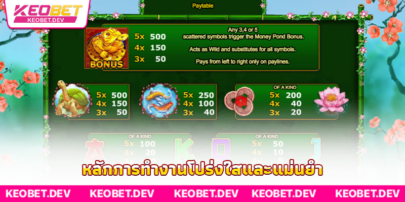 หลักการทำงานโปร่งใสและแม่นยำ หลักการทำงานโปร่งใสและแม่นยำ